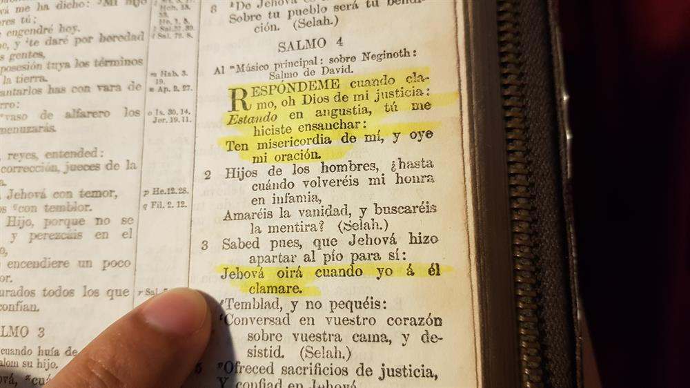 Salmo 4, versiculo 1 al 3